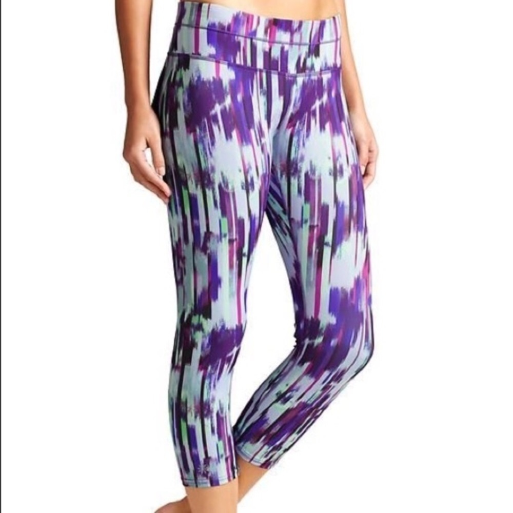 NWOT Athleta Hail Storm Sonar Capri Tights Crop F.